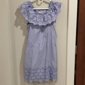 Off the shoulder purple dress